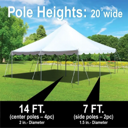 20X20 Pole Tent (white)